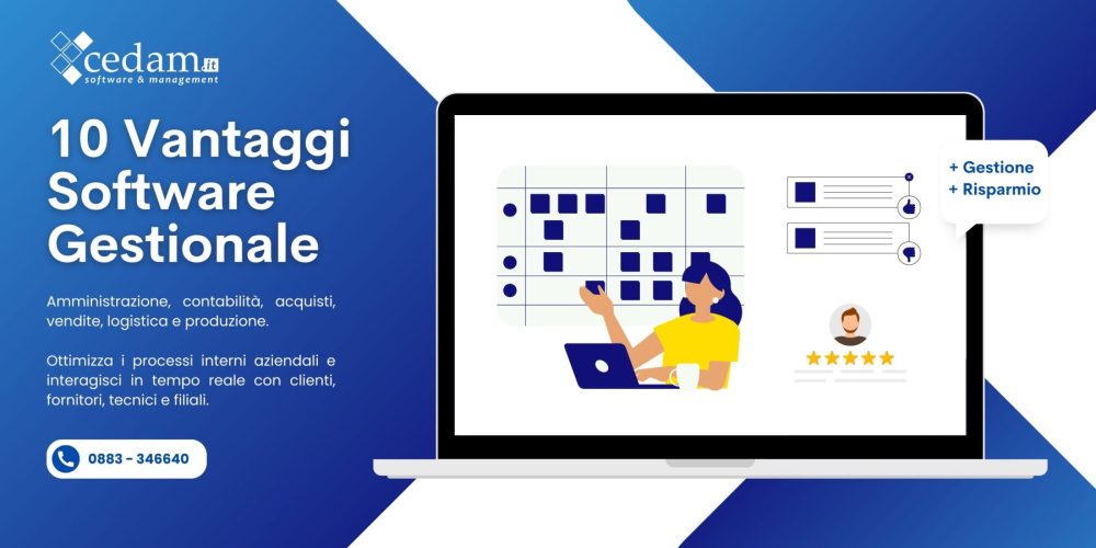 I 10 vantaggi del Software Gestionale - Cedam